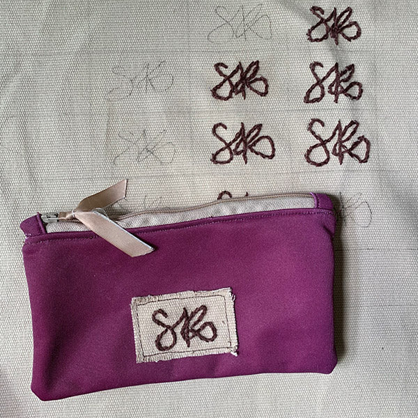 Sarah Kinsley and Mac Keefe collaboration Embroidered Pouch